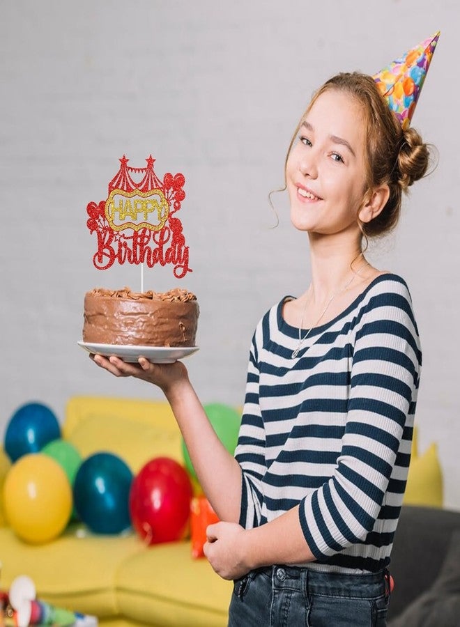 Confetti! Whimsical Circus Happy Birthday Cake Topper | Carnival Zoo Animals Birthday Cake Decor | Baby Shower & Kids Party Supplies - Image 4